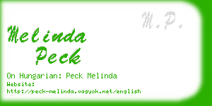 melinda peck business card